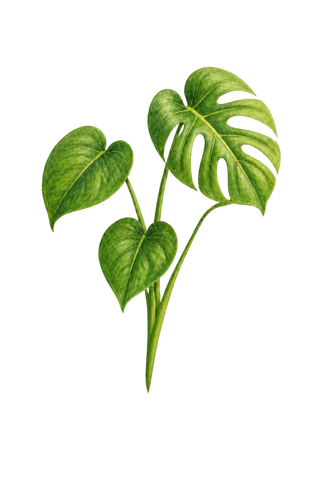 Drawn green leaves, the BloomDoc emblem